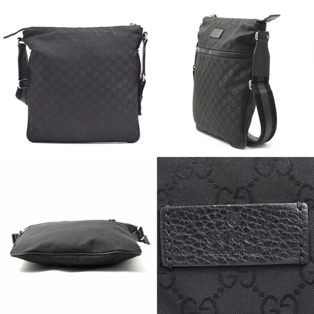 Gucci Bag GG Shoulder Canvas Leather Black - Picture 3 of 10